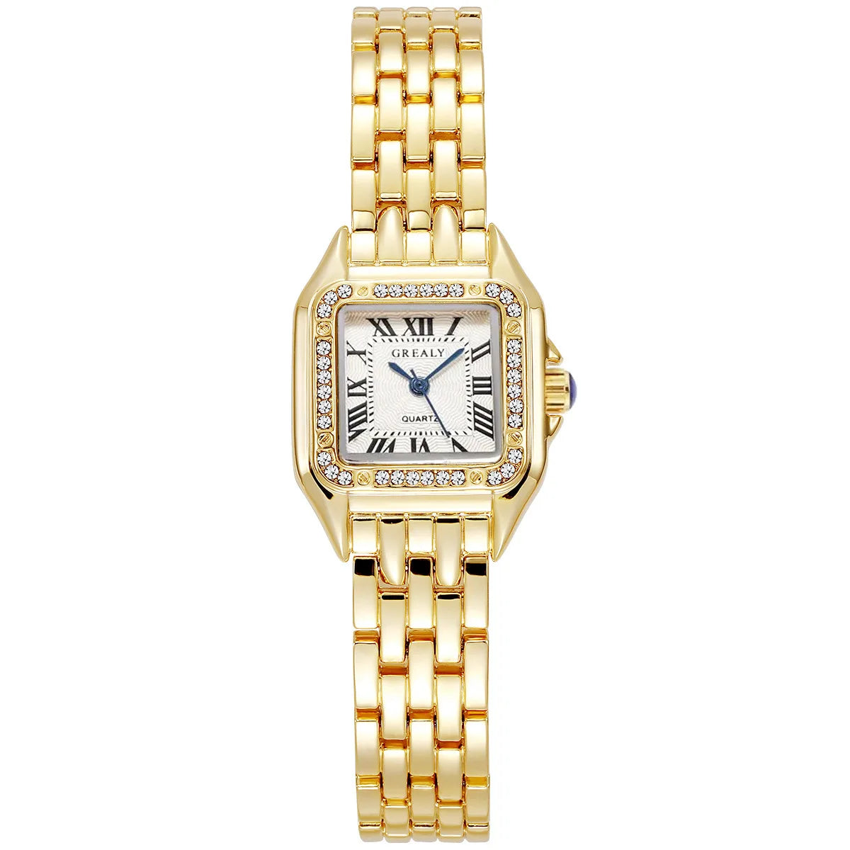 Women's Luxury Quartz Watch – Gold Stainless Steel Fashion Bracelet Clock
