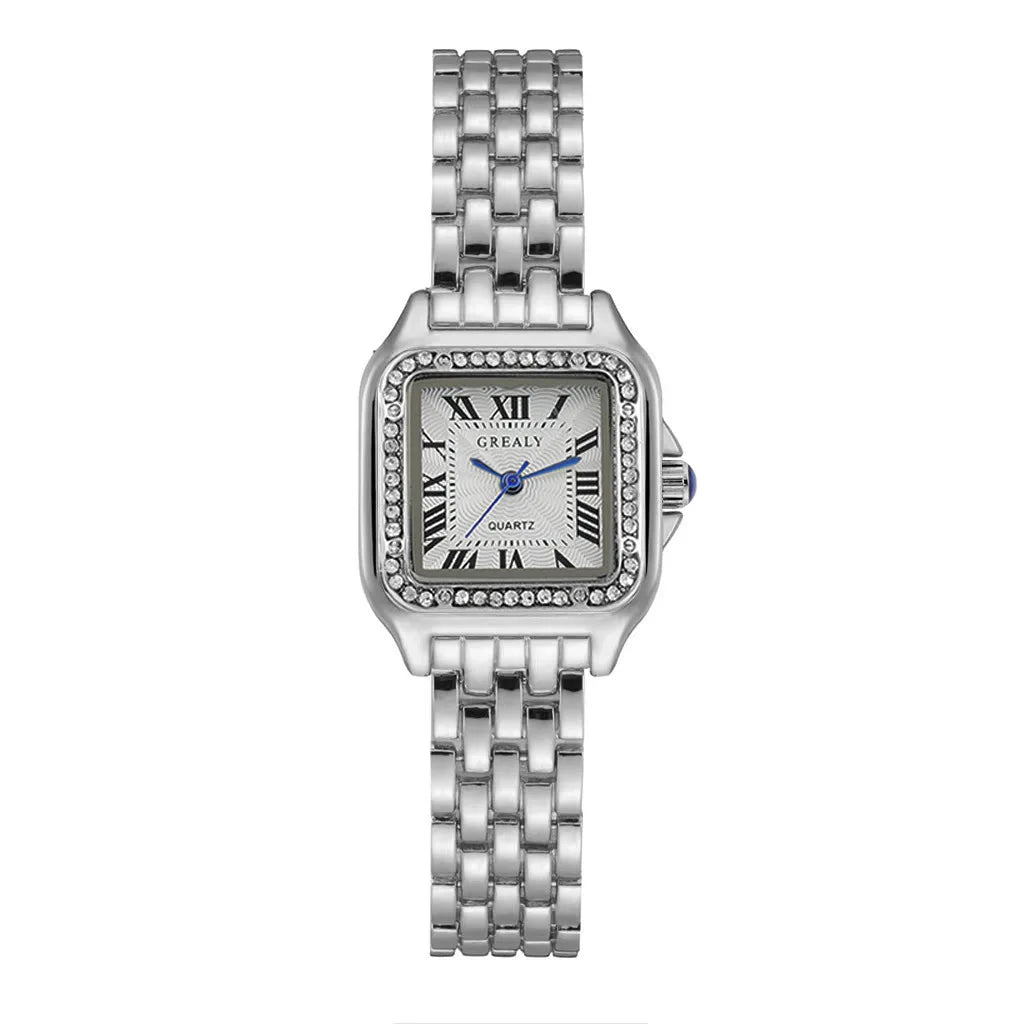 Women's Luxury Quartz Watch – Gold Stainless Steel Fashion Bracelet Clock