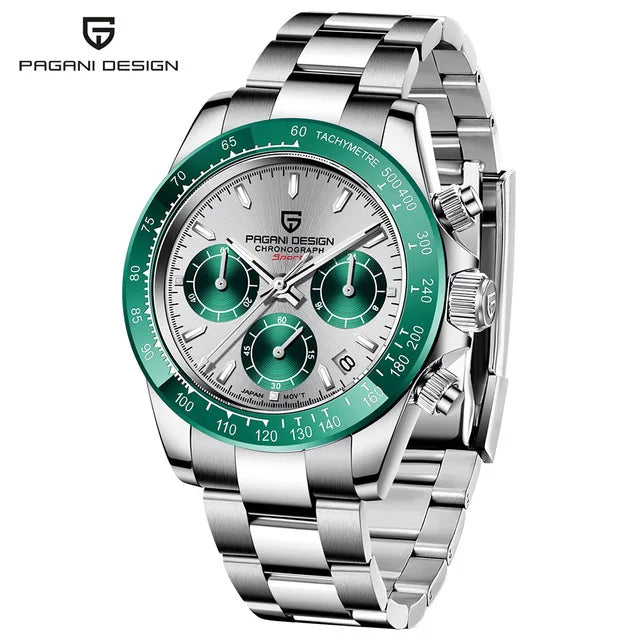 PAGANI DESIGN V2 Chronograph – 40mm Men's Sapphire Stainless Steel Waterproof Watch