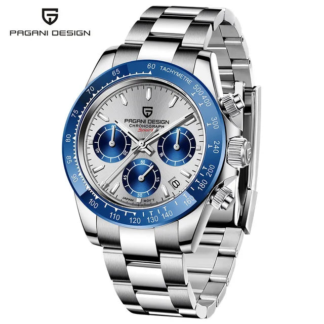 PAGANI DESIGN V2 Chronograph – 40mm Men's Sapphire Stainless Steel Waterproof Watch
